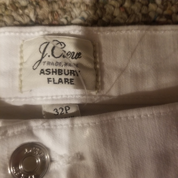J. Crew Ashbury Flare  White Jeans Size 32P. NWOT - Picture 6 of 13